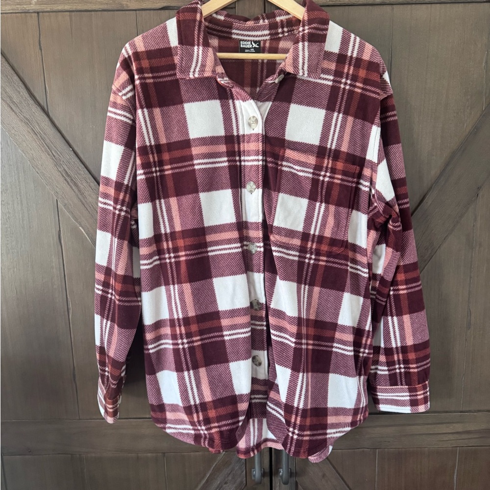Plaid Button-Up Fleece